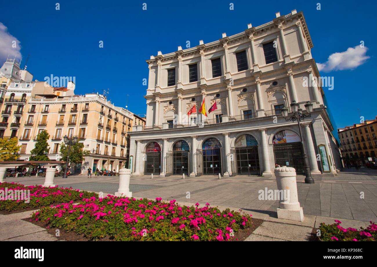 Royal Theatre, Plaza de Oriente, Madrid, Spain Stock Photo