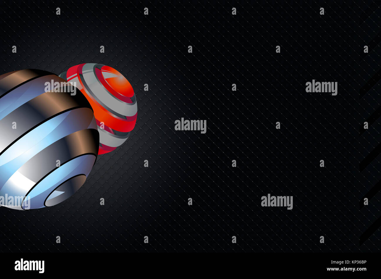 Abstract background with two abstract sphere Stock Photo - Alamy
