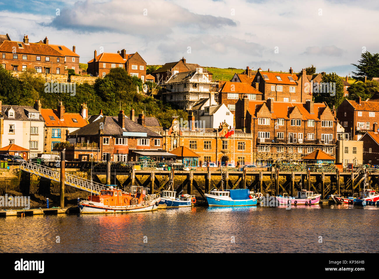 Life boat in the bay Whitby Yorkshire Ray Boswell Stock Photo