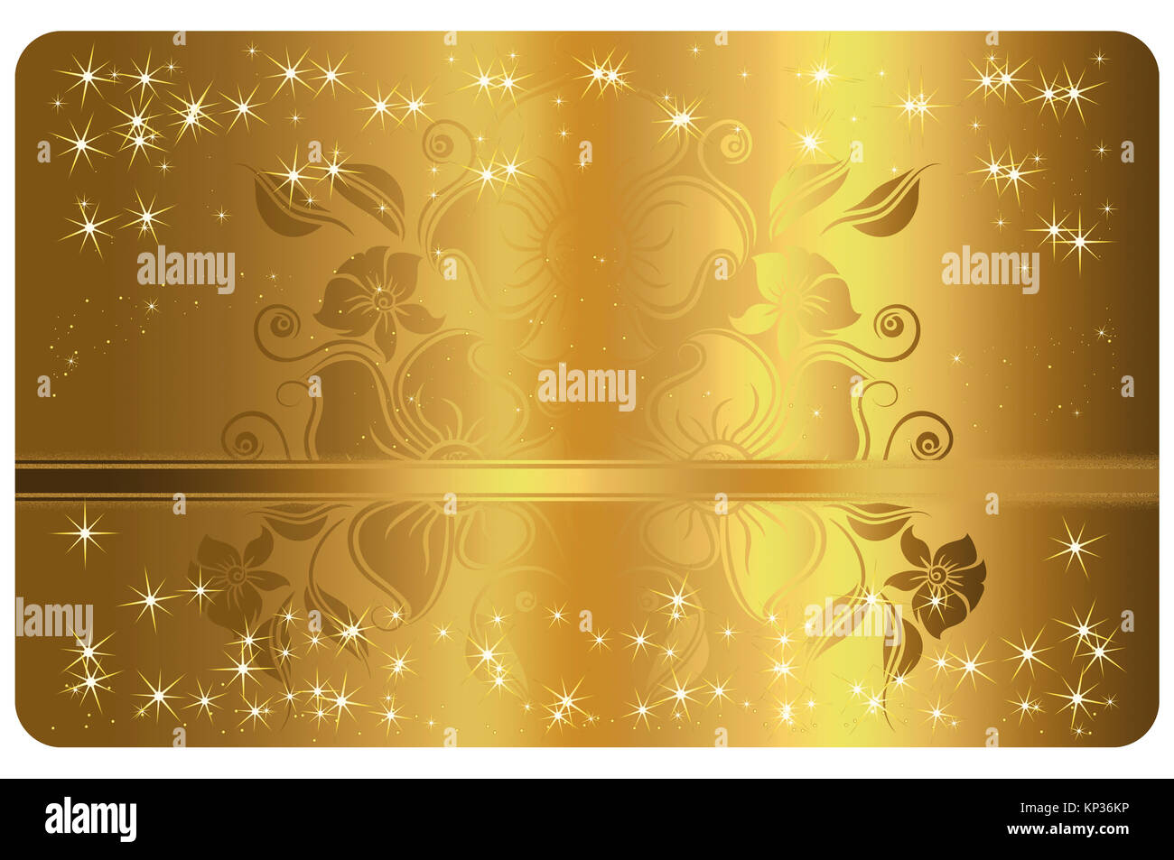 Gold floral background for the design of your gift or business card Stock  Photo - Alamy