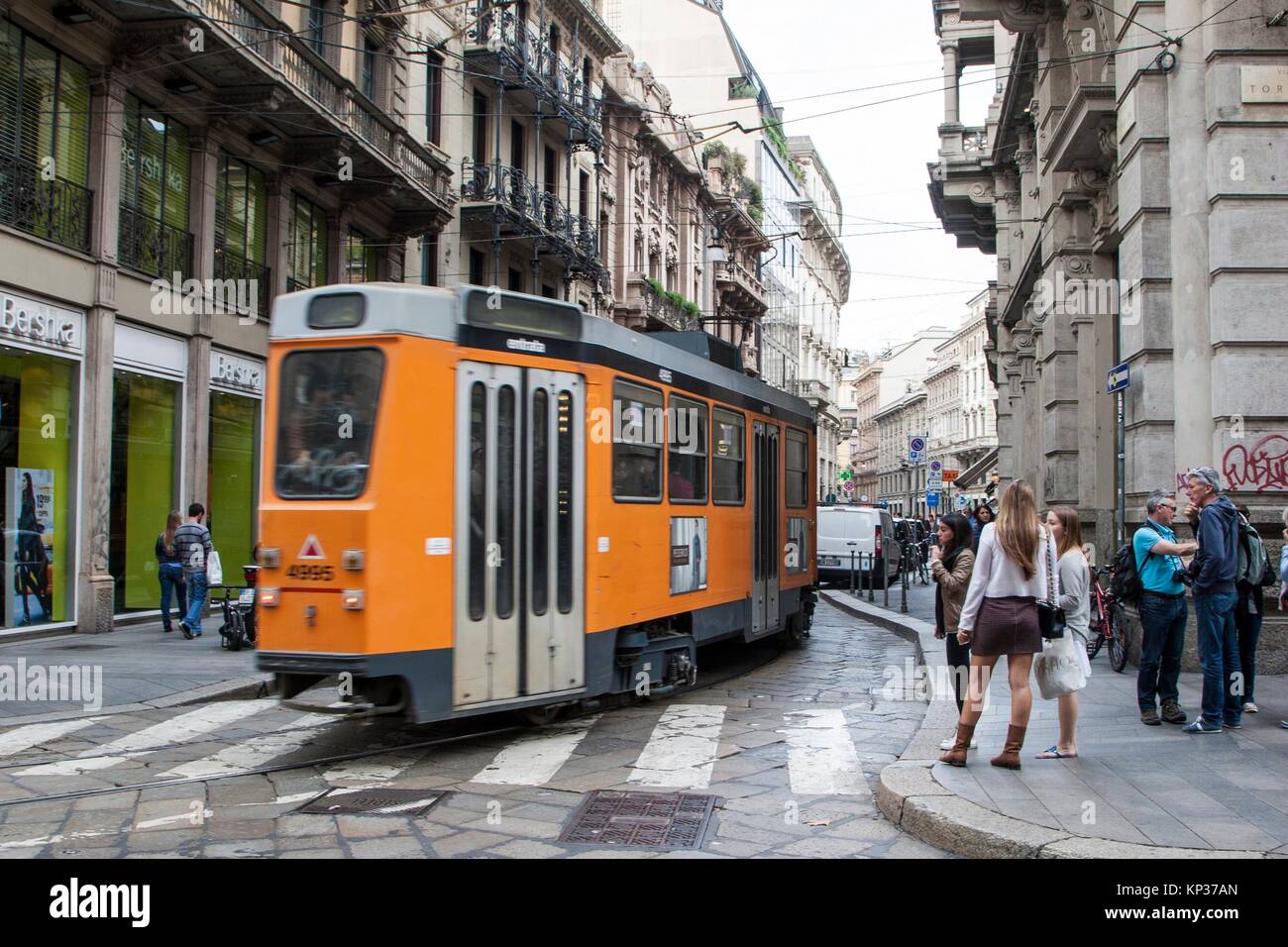 Tram, Via Torino, Milan, Lombardy, Italy Stock Photo - Alamy