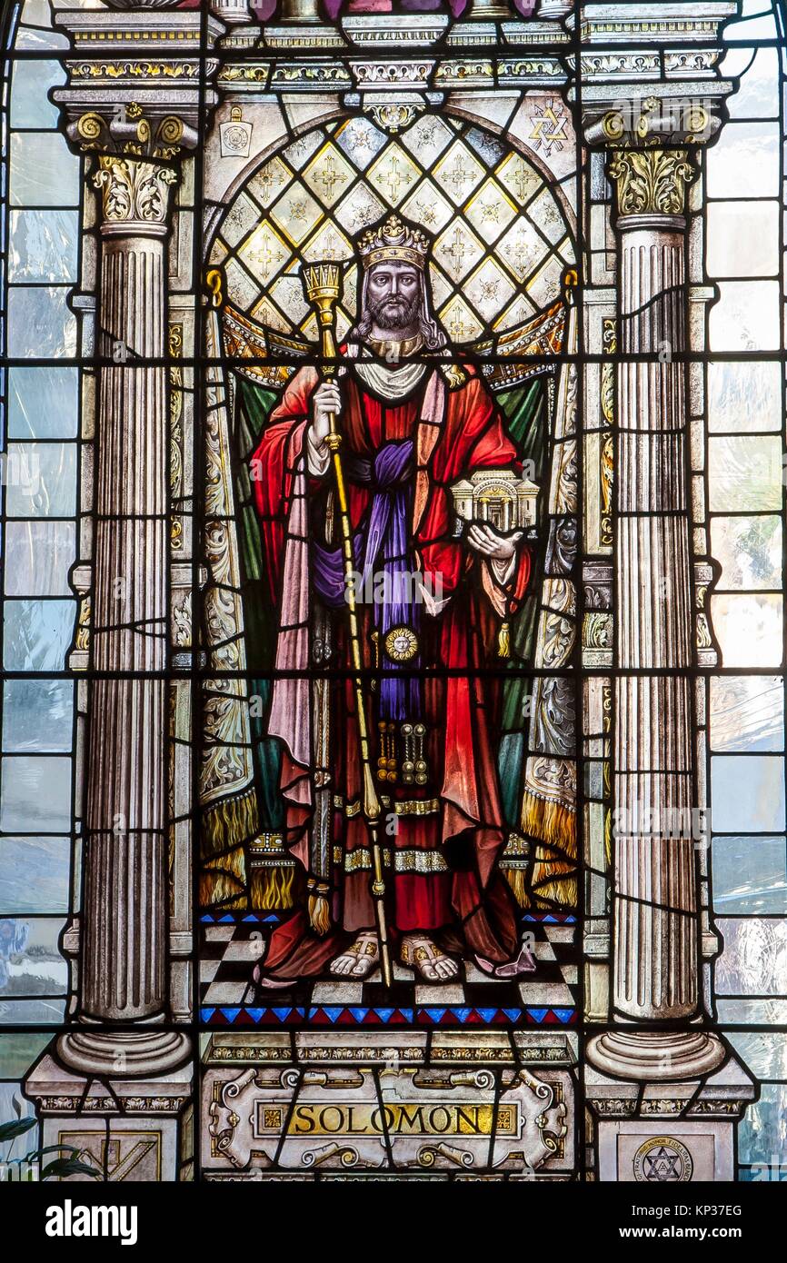 Salomon, Stained glass, St Ann's Church, Manchester, England, United  Kingdom Stock Photo - Alamy