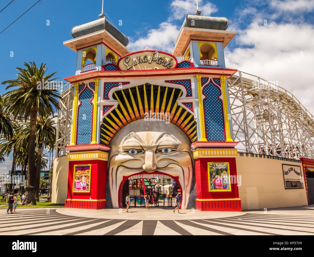 Luna Park Funfair at St Kilda, Melbourne, Victoria, Australia. Stock Photo