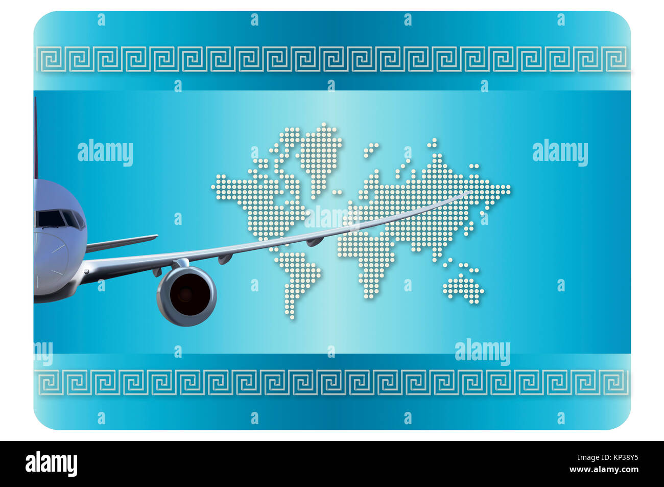 Business card template. abstract airplane and map background for the design  stock photo - alamy