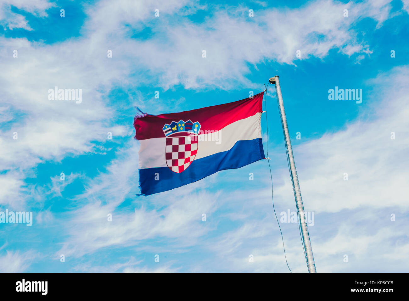 flag-of-croatia-waving-in-the-wind-with-highly-detailed-fabric-light