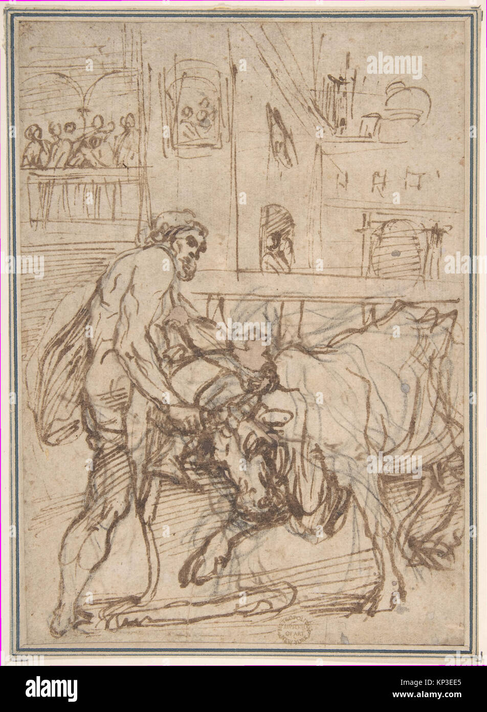 Hercules Capturing the Cretan Bull part of a cycle depicting the