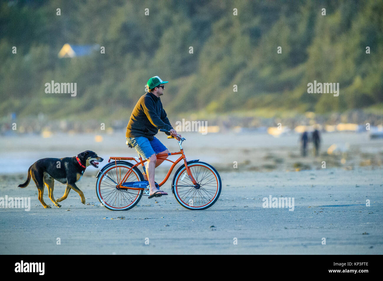 Cycling along Pacific Rim National Park, Canada Stock Photo - Alamy