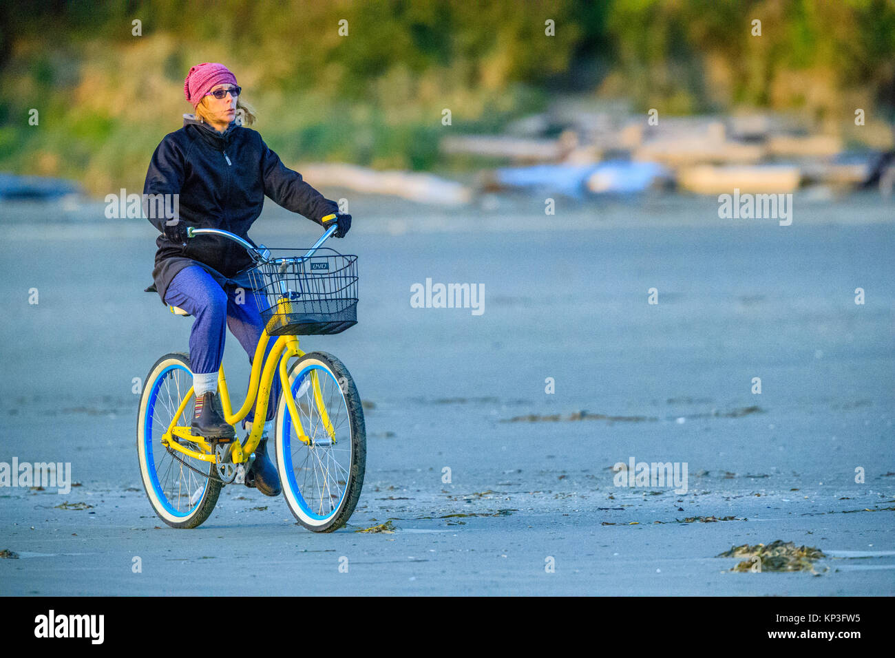 Cycling along Pacific Rim National Park, Canada Stock Photo - Alamy