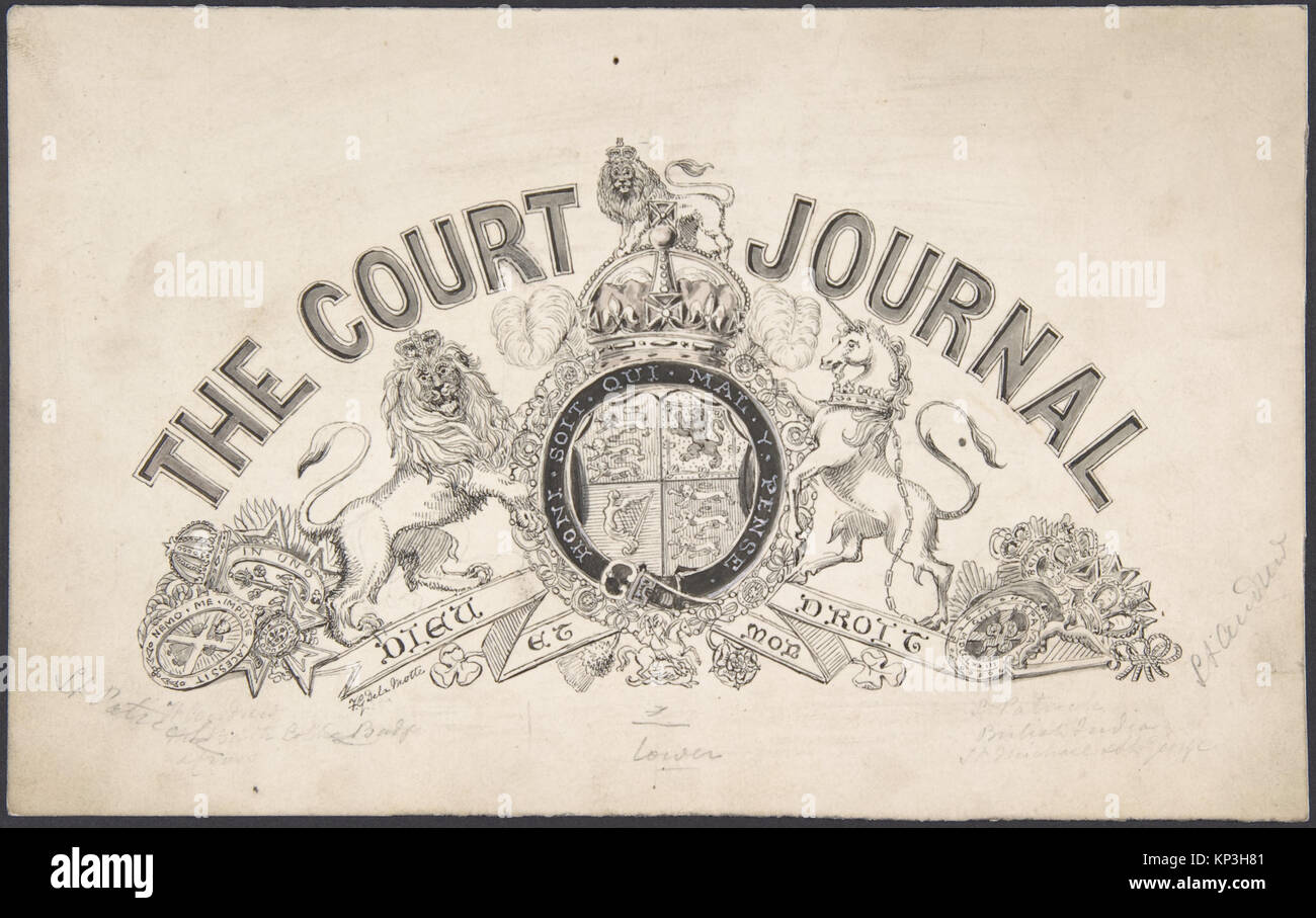 Drawing for a Letterhead for The Court Journal MET DP801139 Drawing for