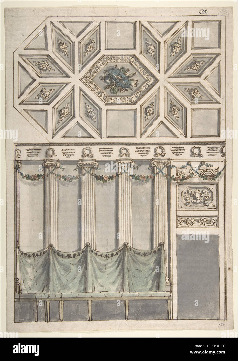 Framed Design For An Architectural Interior Coffered Ceiling With