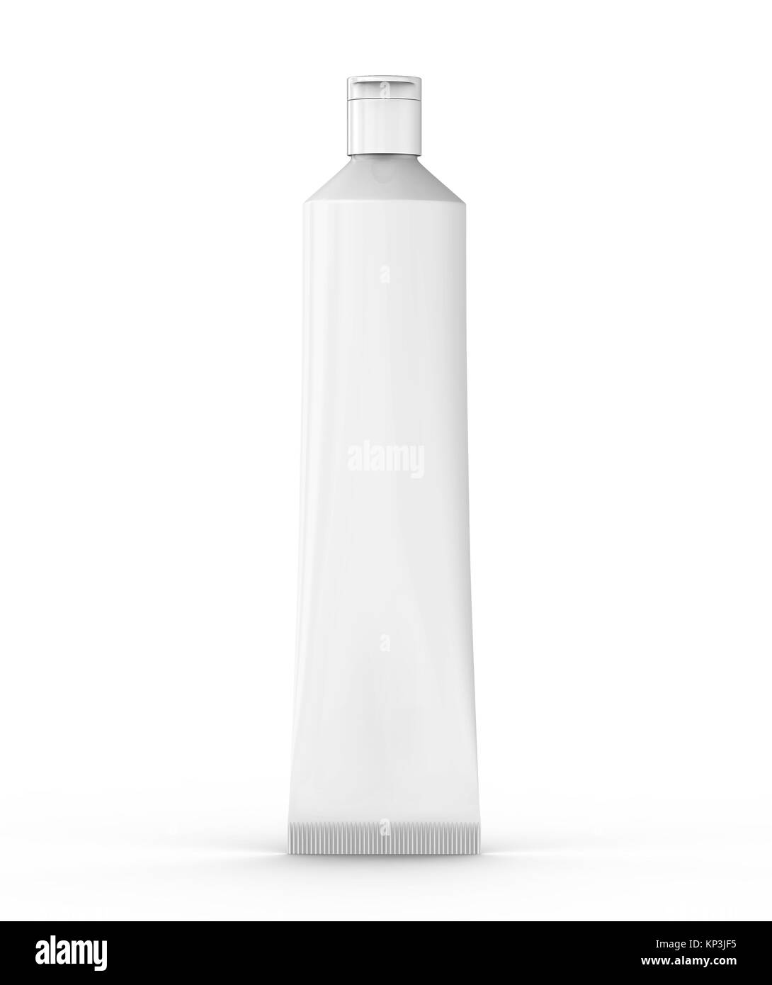 Toothpaste package mockup, blank white tube in 3d render Stock Photo ...