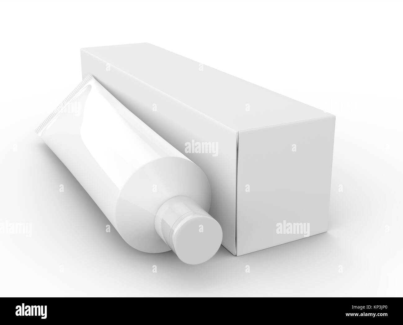 Download Blank Toothpaste Mockup Paste Tube With Paper Box In 3d Render Stock Photo Alamy