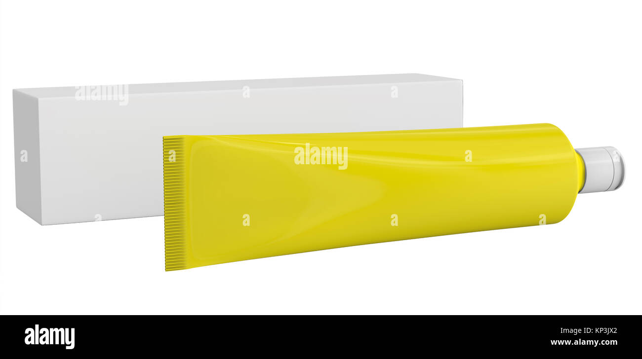 Blank toothpaste mockup, package template in 3d render Stock Photo - Alamy