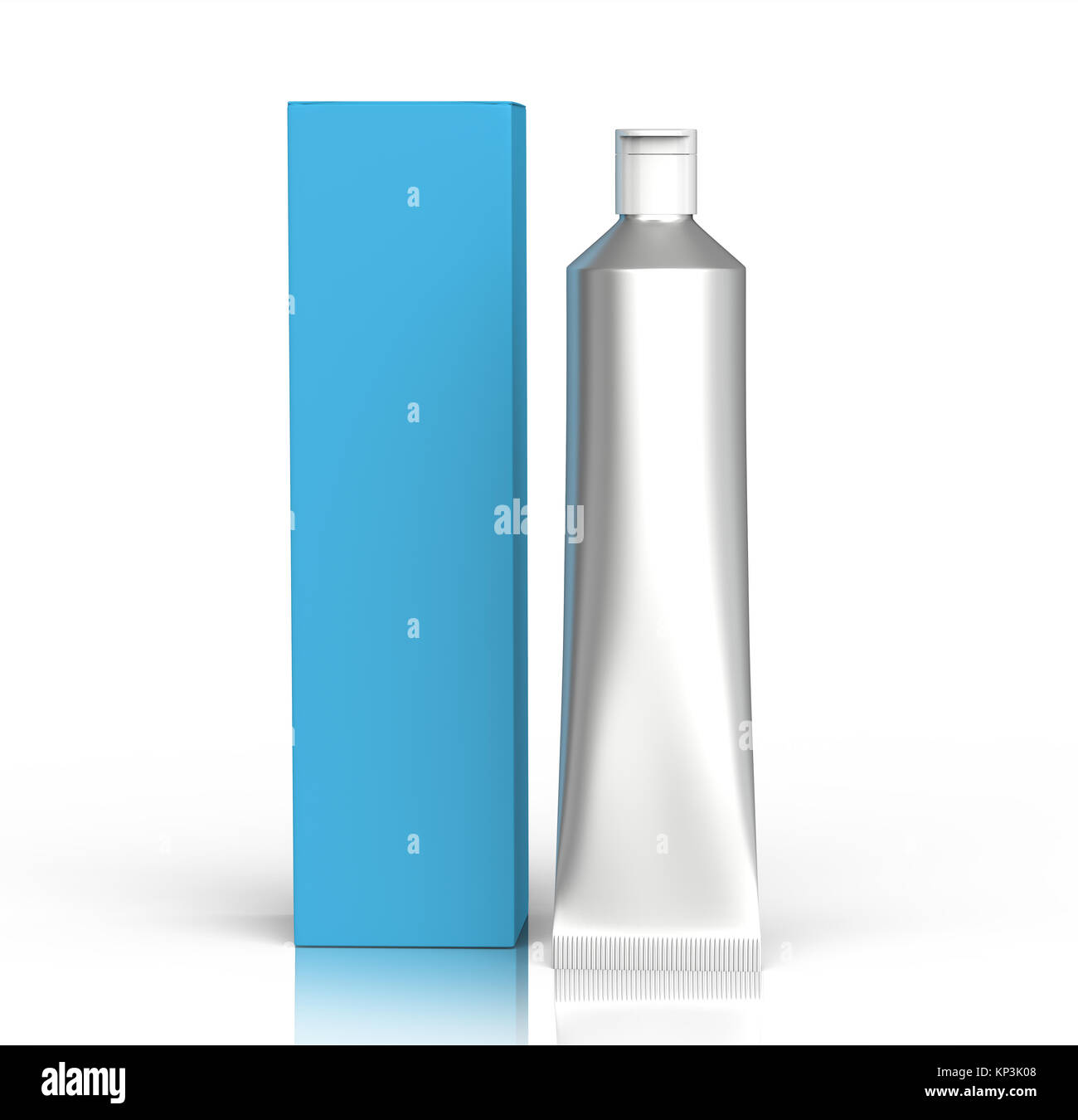 Toothpaste blank mockup, 3d render package design, tube with paper box Stock Photo Alamy