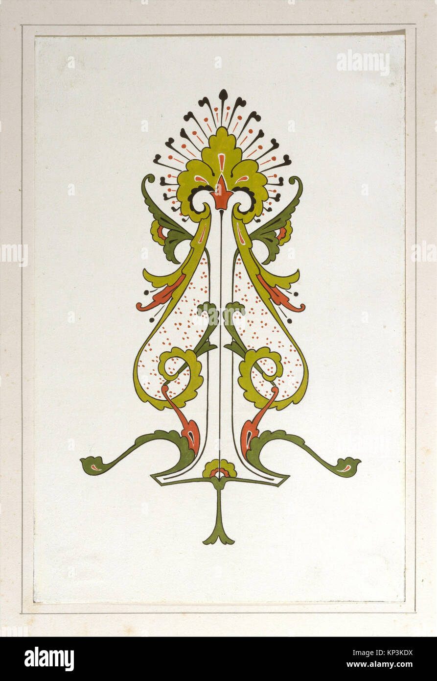 Depiction of a historical design drawing emphasizing layout, proportion ...
