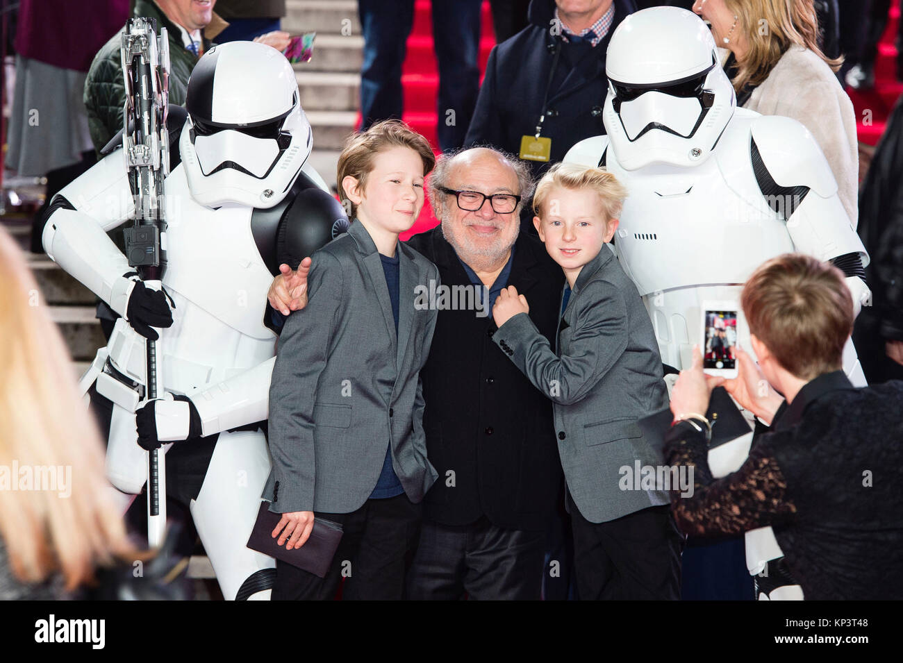 London, UK. 12th Dec, 2017. Danny DeVito attends the 'Star Wars: The Last Jedi' European premiere at Royal Albert Hall on December 12, 2017 in London, Great Britain. Credit: Geisler-Fotopress/Alamy Live News Stock Photo