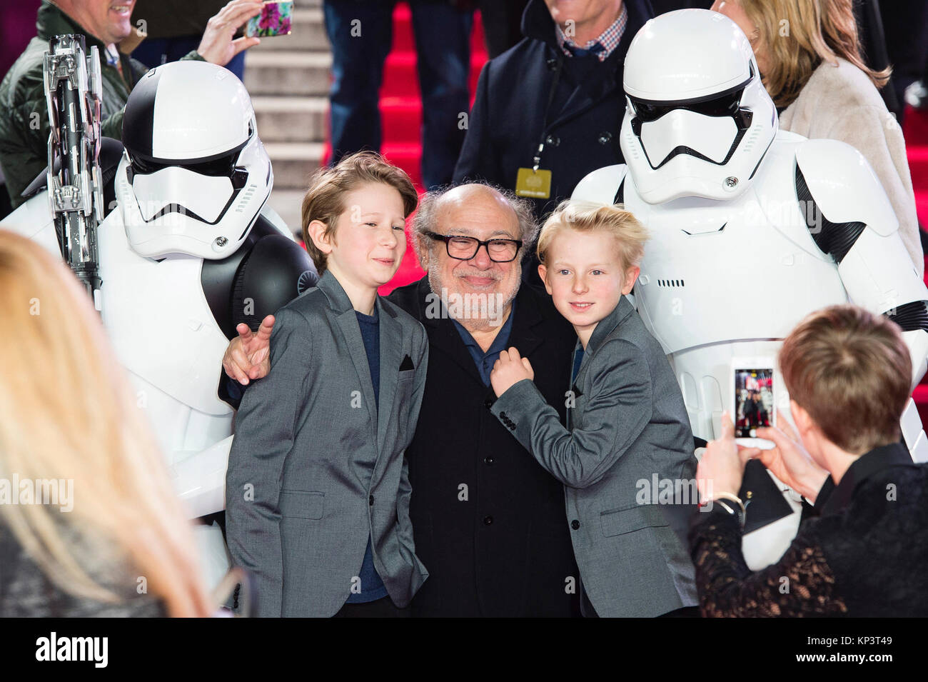 London, UK. 12th Dec, 2017. Danny DeVito attends the 'Star Wars: The Last Jedi' European premiere at Royal Albert Hall on December 12, 2017 in London, Great Britain. Credit: Geisler-Fotopress/Alamy Live News Stock Photo