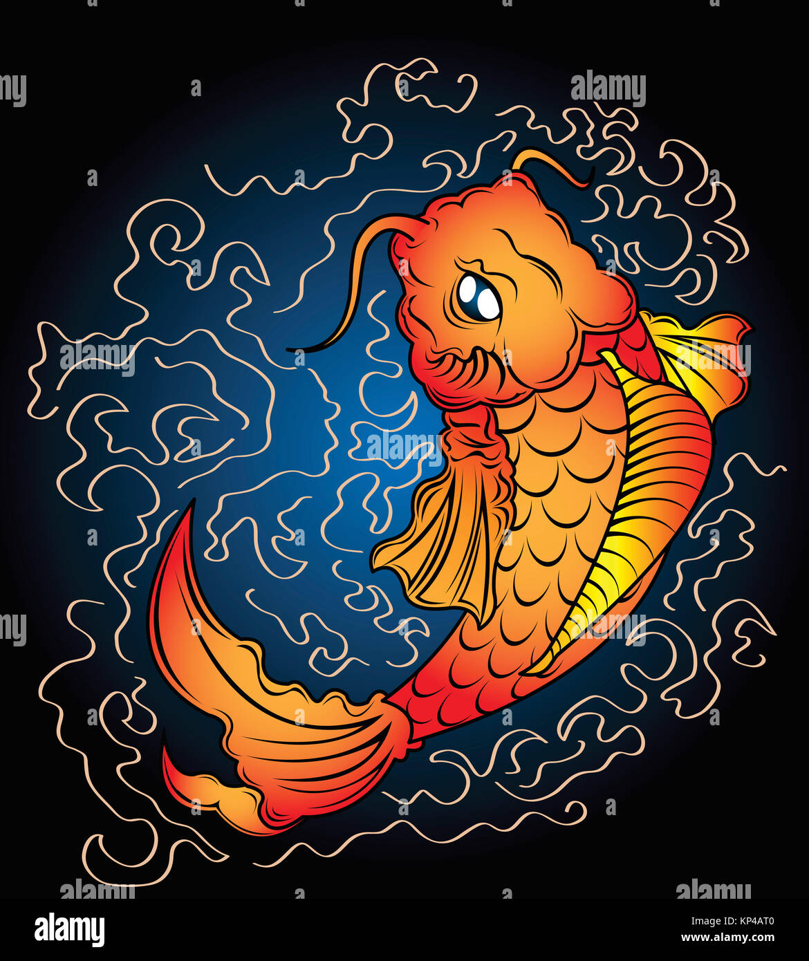 koi vector Stock Photo