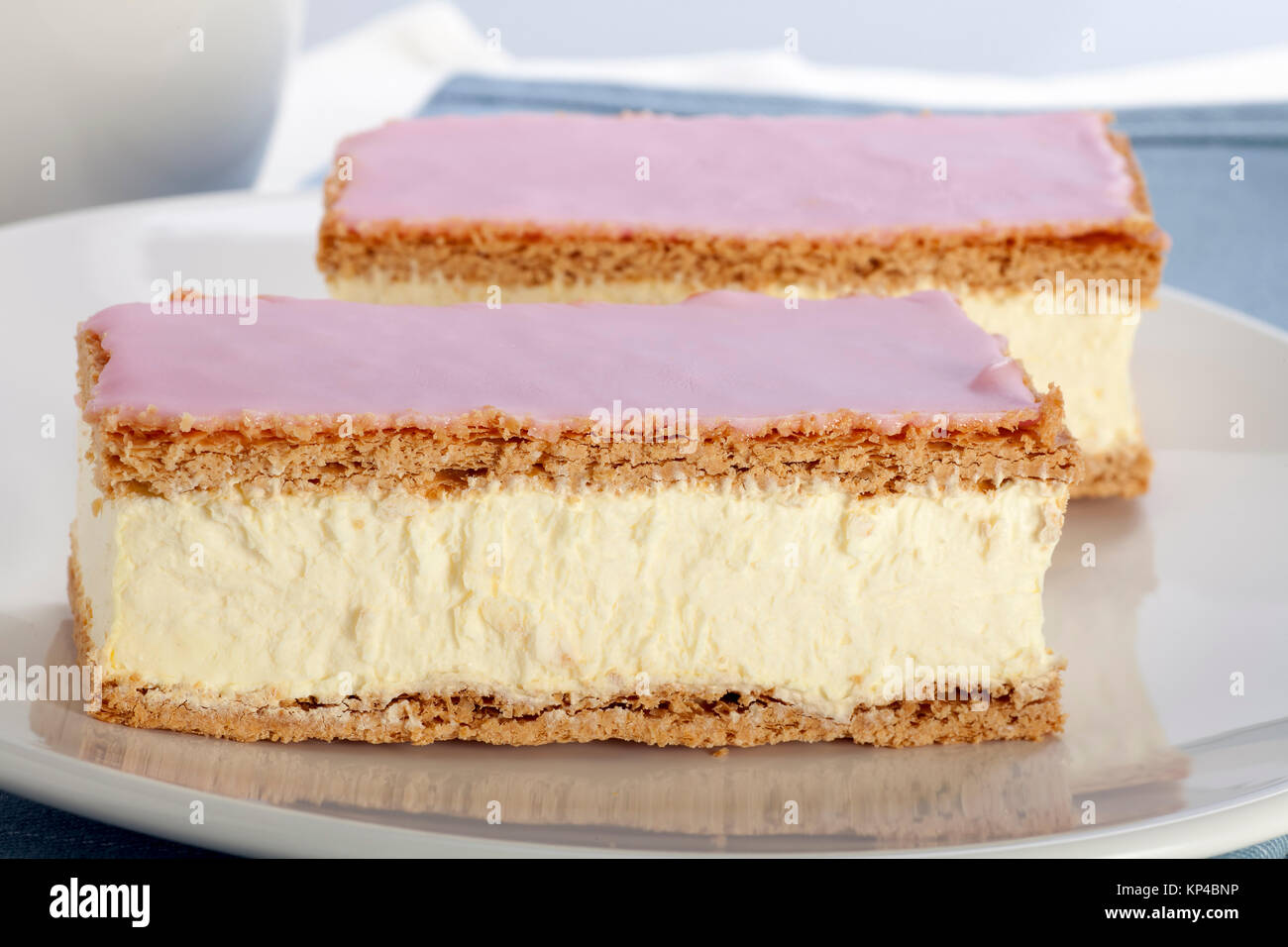 Tompouce A Common Pastry In The Netherlands And Belgium Made With Stock Photo Alamy