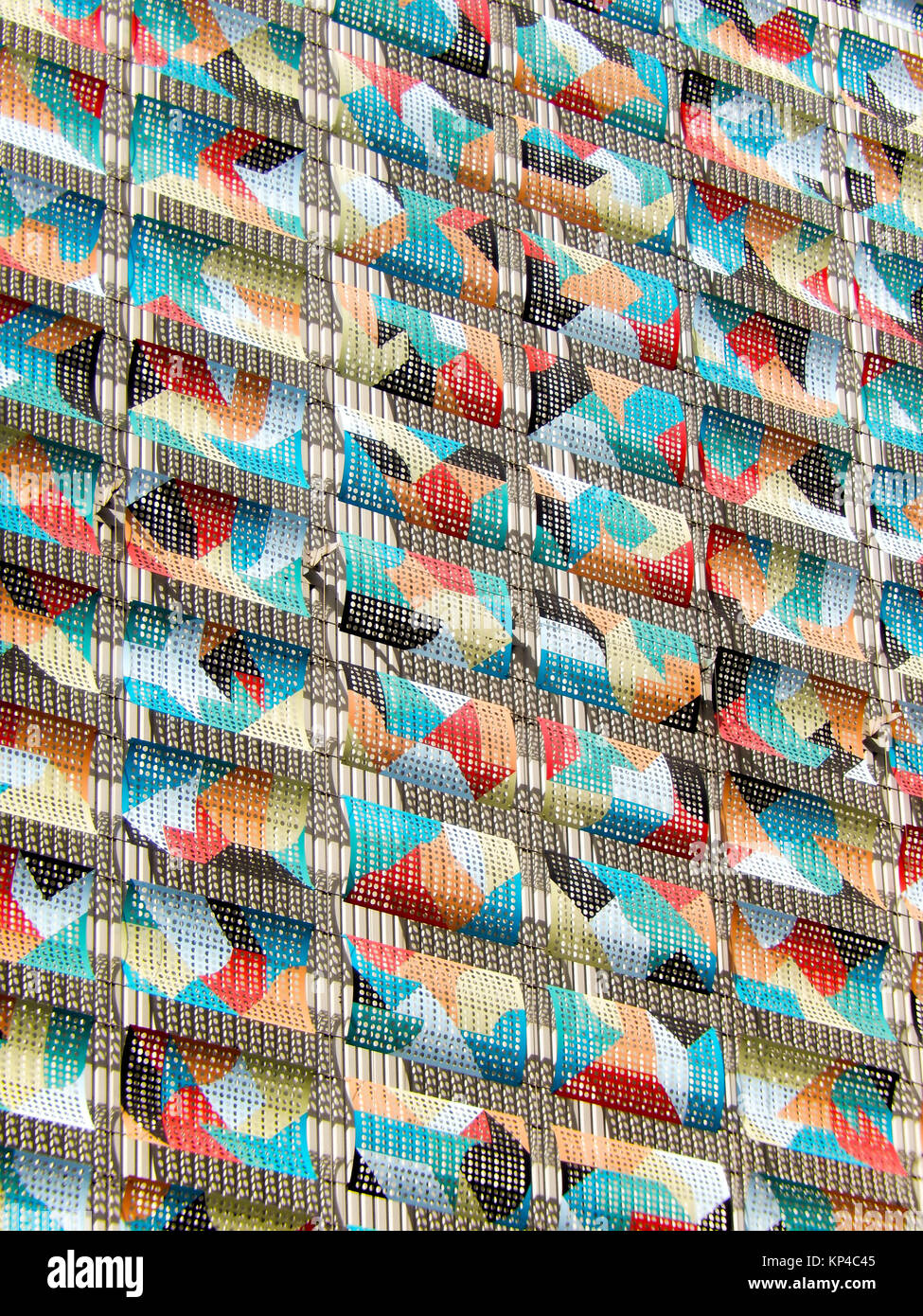 Cardiff, Wales November 2017 Coloured panels brighten up the