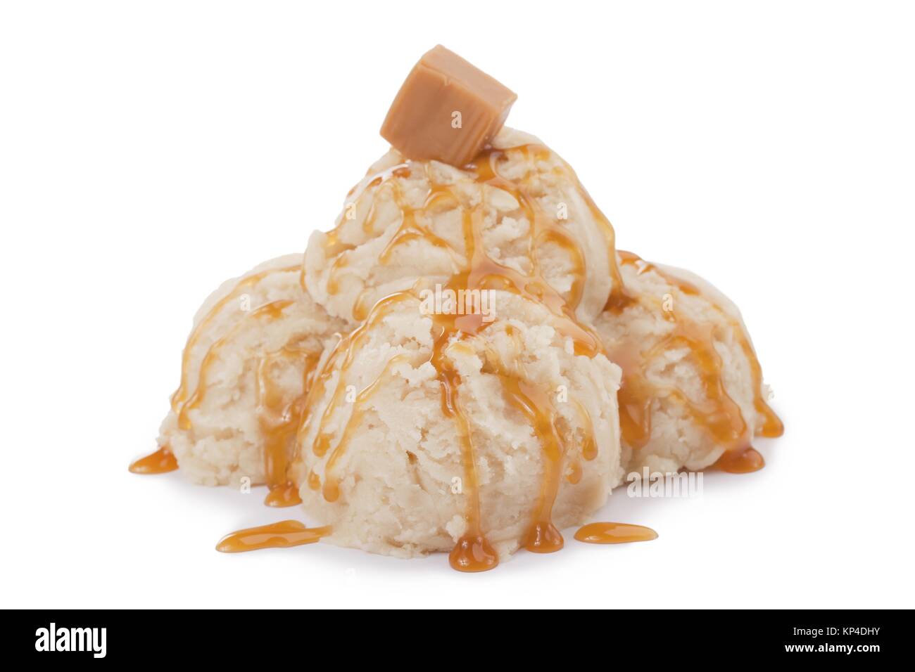 caramel flavored ice cream Stock Photo