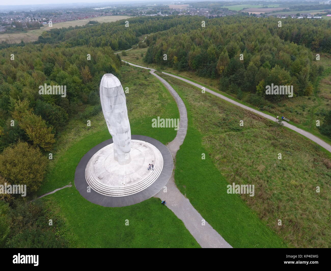 Aerial photograph of Dream statue, England Stock Photo Alamy
