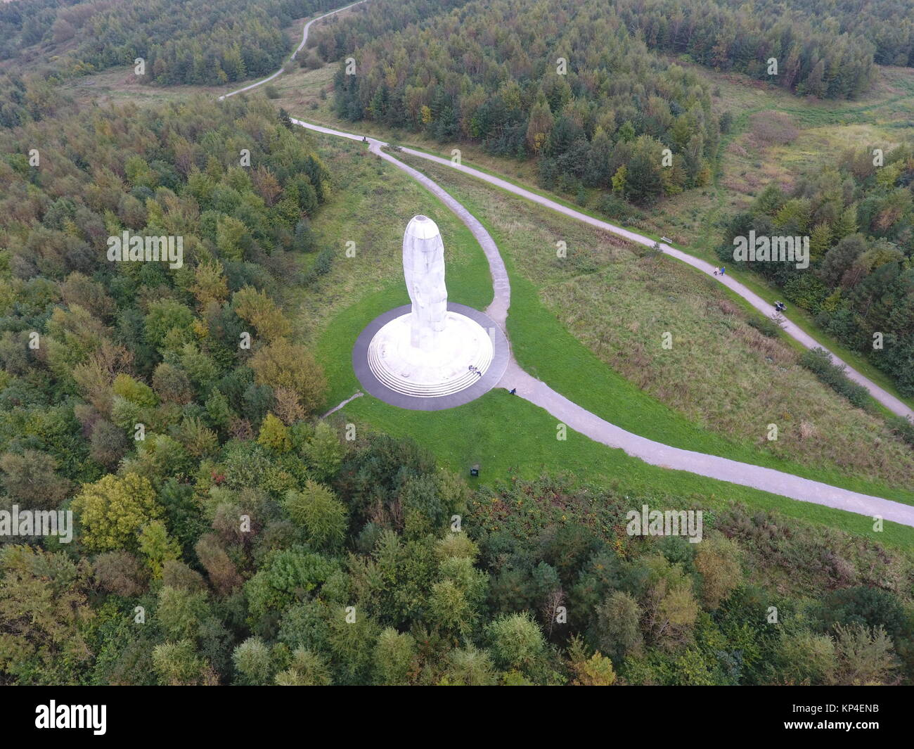 Aerial photograph of Dream statue, England Stock Photo Alamy