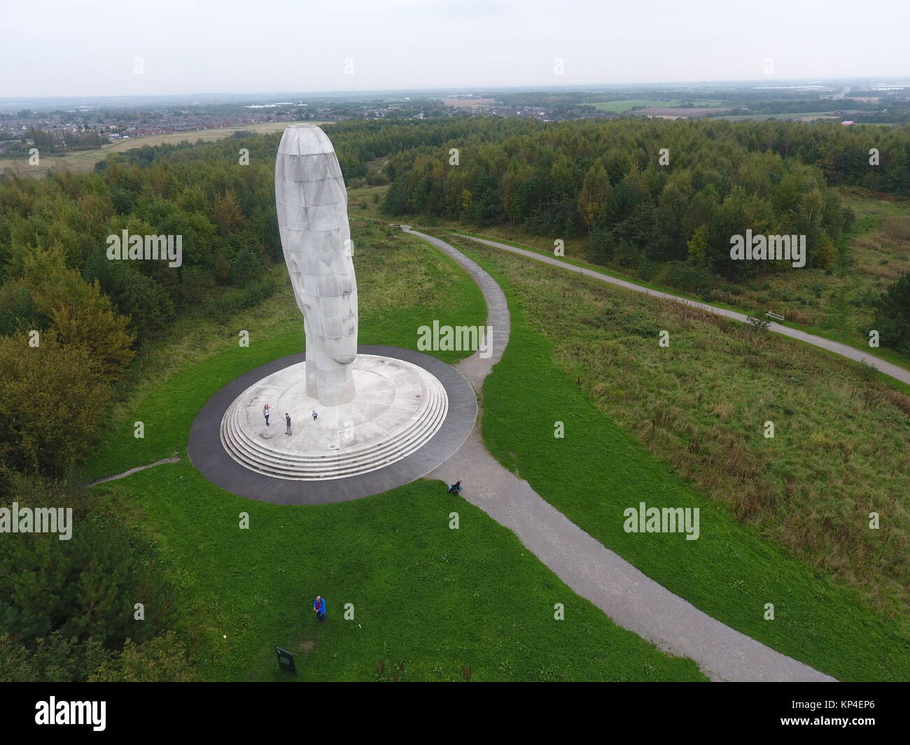 Aerial photograph of Dream statue, England Stock Photo Alamy