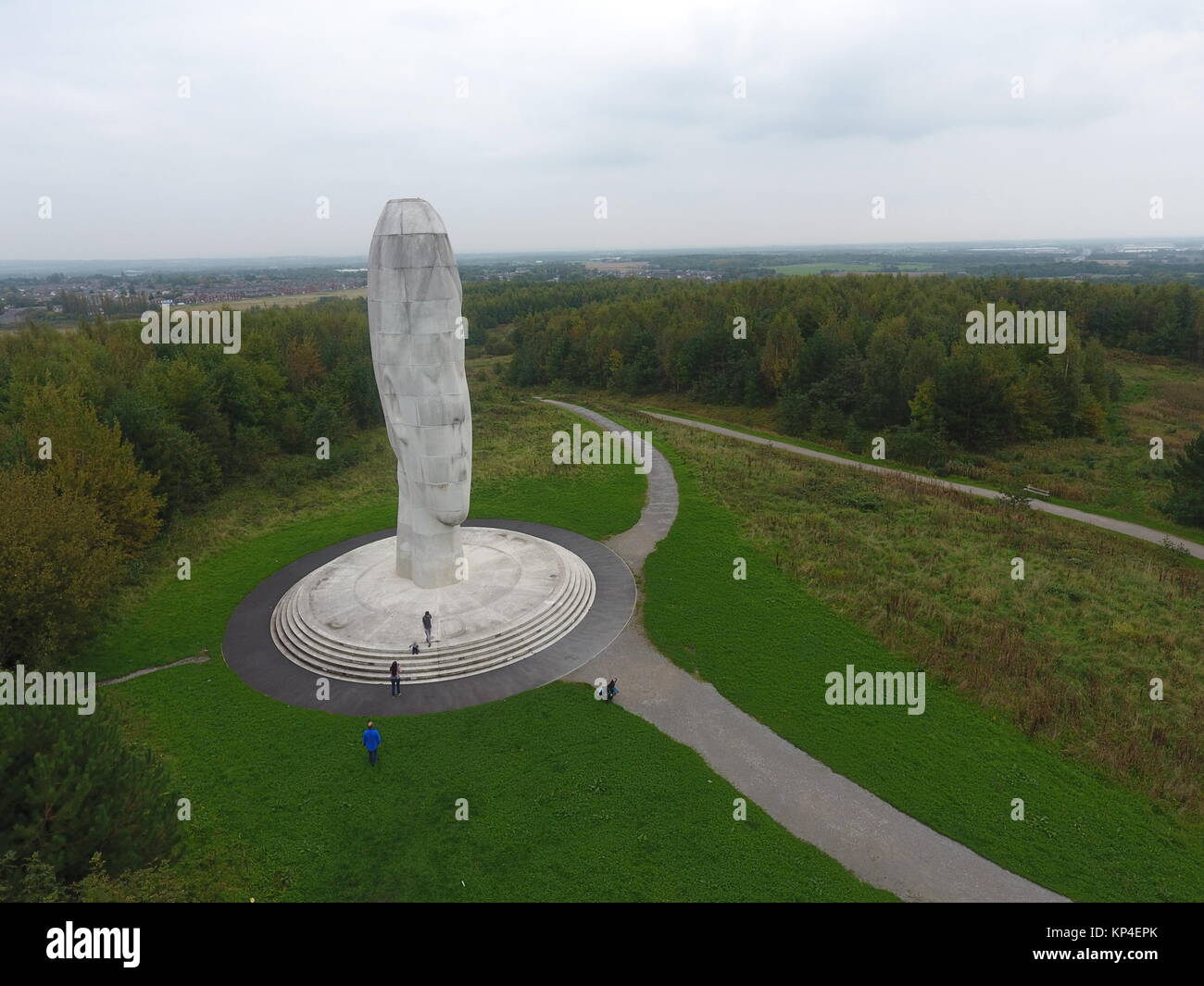 Aerial photograph of Dream statue, England Stock Photo Alamy
