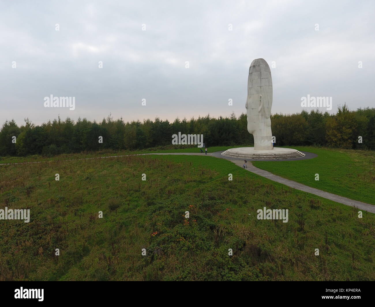 Aerial photograph of Dream statue, England Stock Photo Alamy