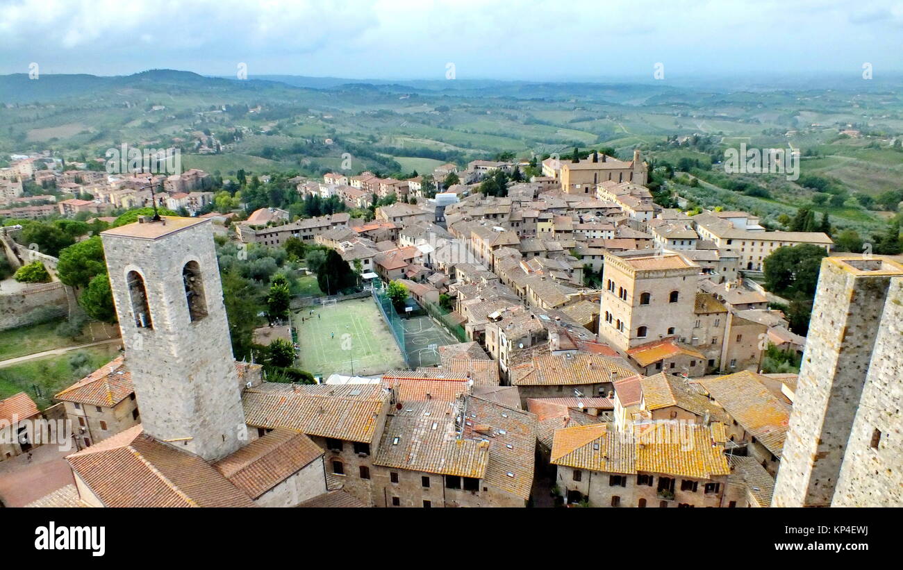 San Gimignano a medieval town in Tuscany, Italy Stock Photo