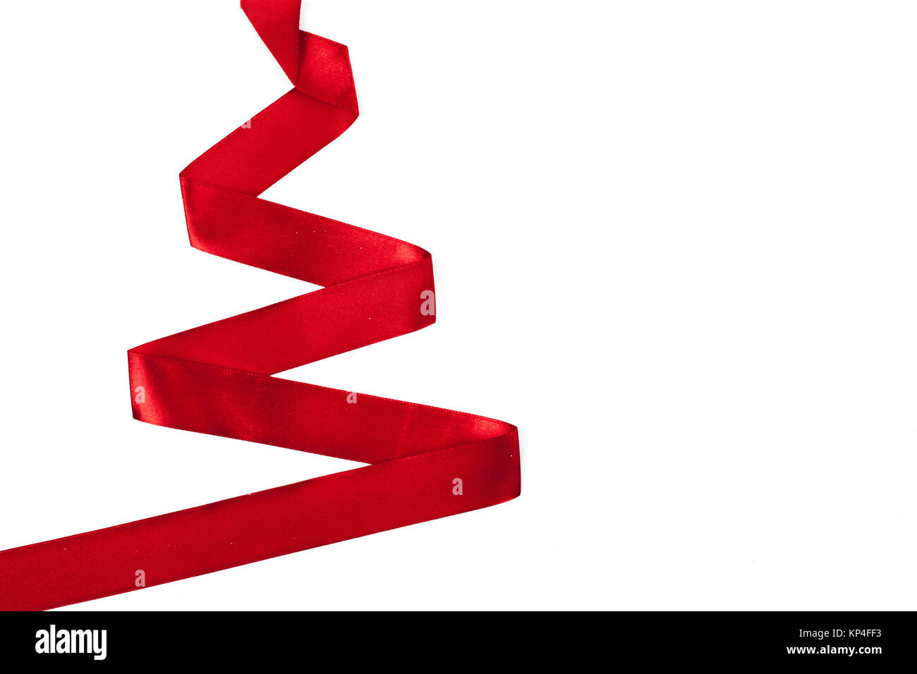 Ribbon christmas tree isolated on white background Stock Photo - Alamy
