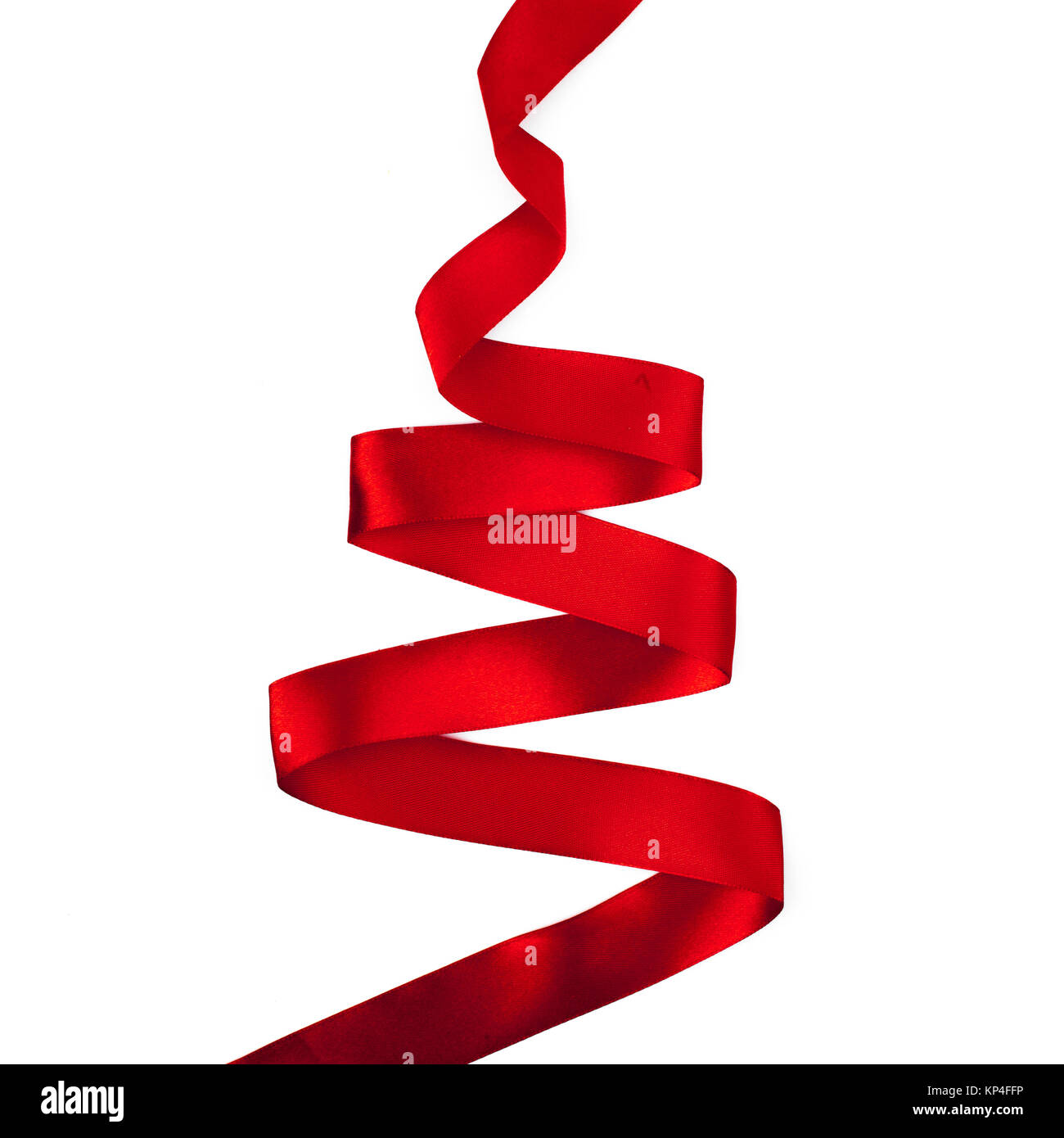 Ribbon christmas tree isolated on white background Stock Photo - Alamy