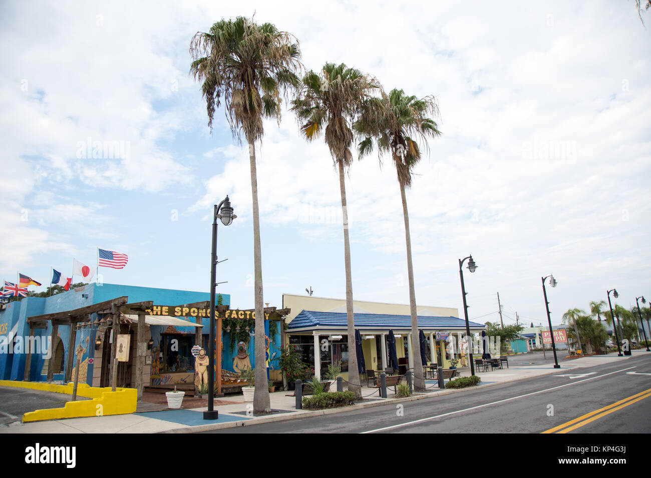 Historic sponge docks in Tarpon Springs, Florida Stock Photo Alamy