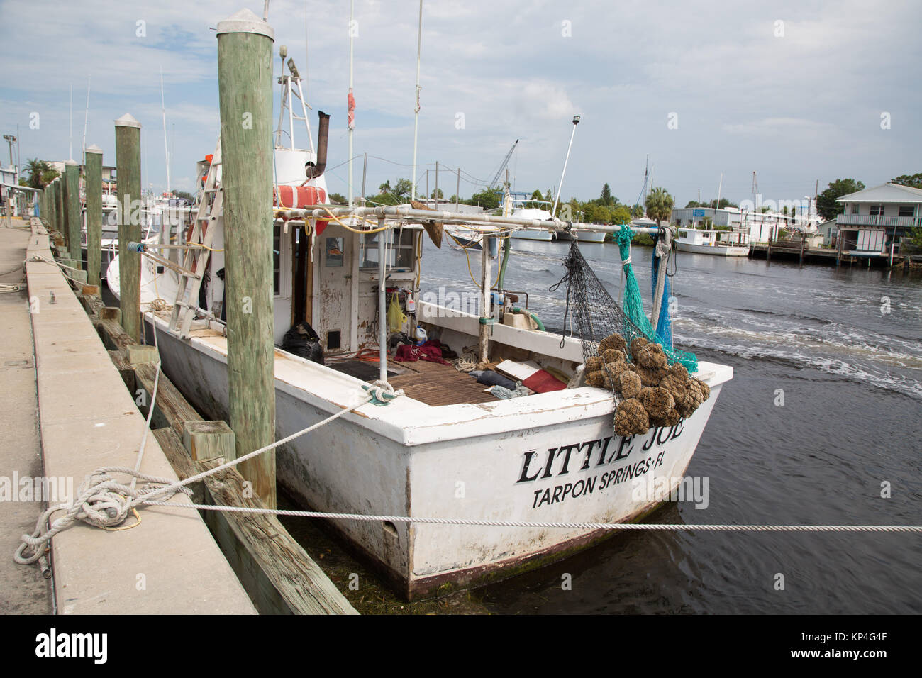 Historic sponge docks in Tarpon Springs, Florida Stock Photo - Alamy