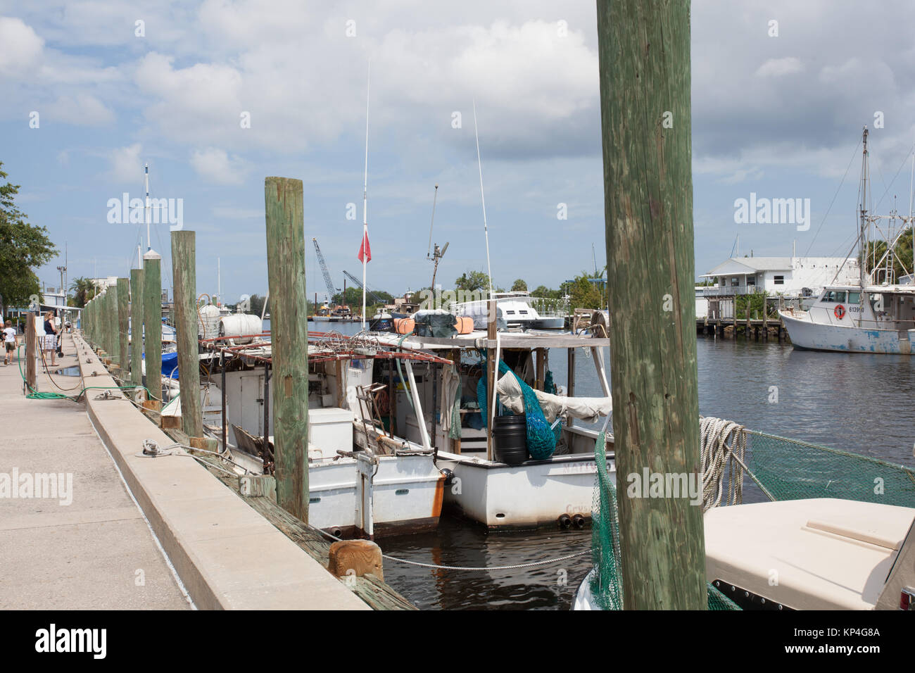 Historic sponge docks in Tarpon Springs, Florida Stock Photo Alamy