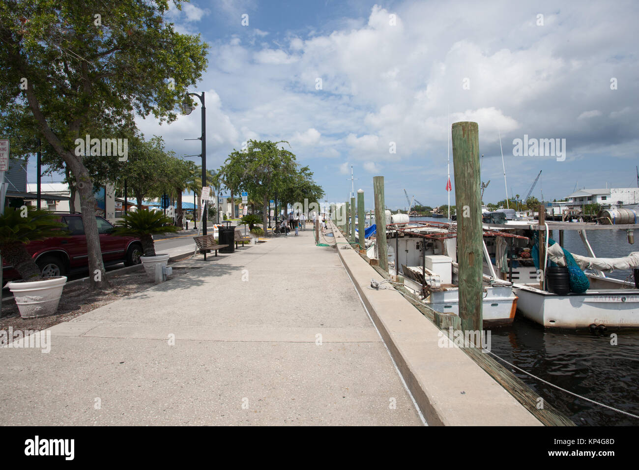 Historic sponge docks in Tarpon Springs, Florida Stock Photo Alamy