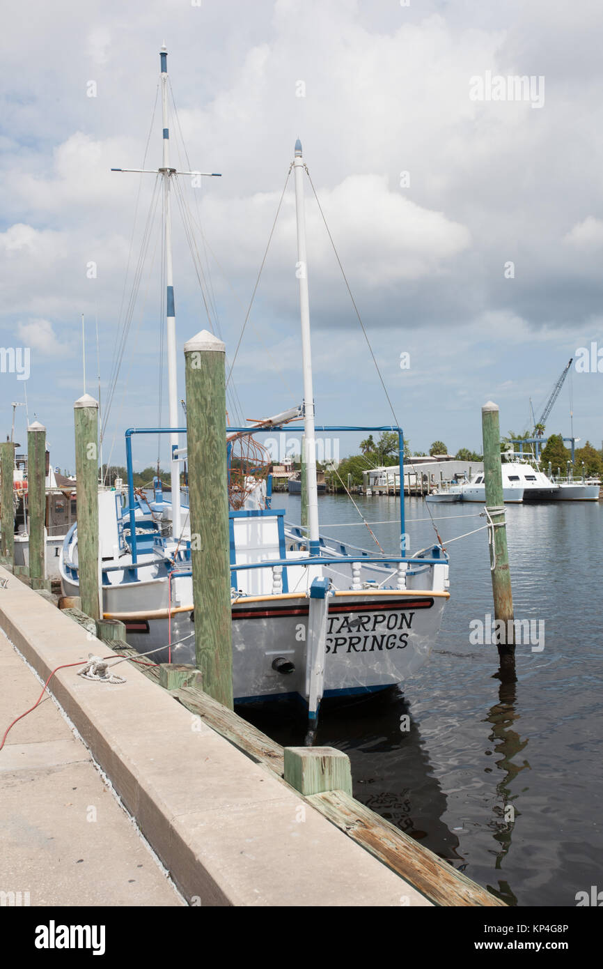Historic sponge docks in Tarpon Springs, Florida Stock Photo Alamy