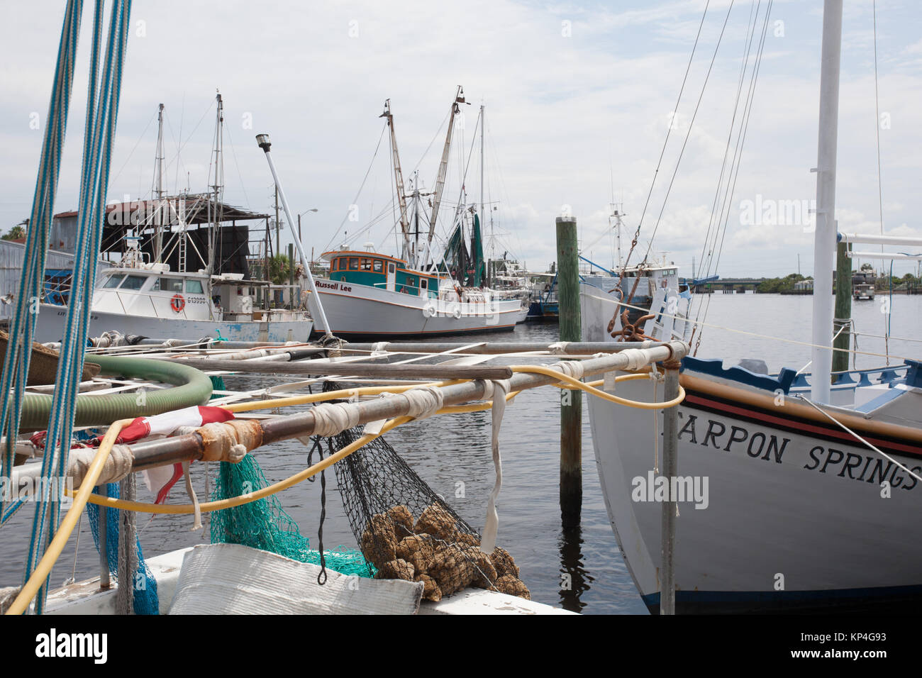 Historic sponge docks in Tarpon Springs, Florida Stock Photo Alamy