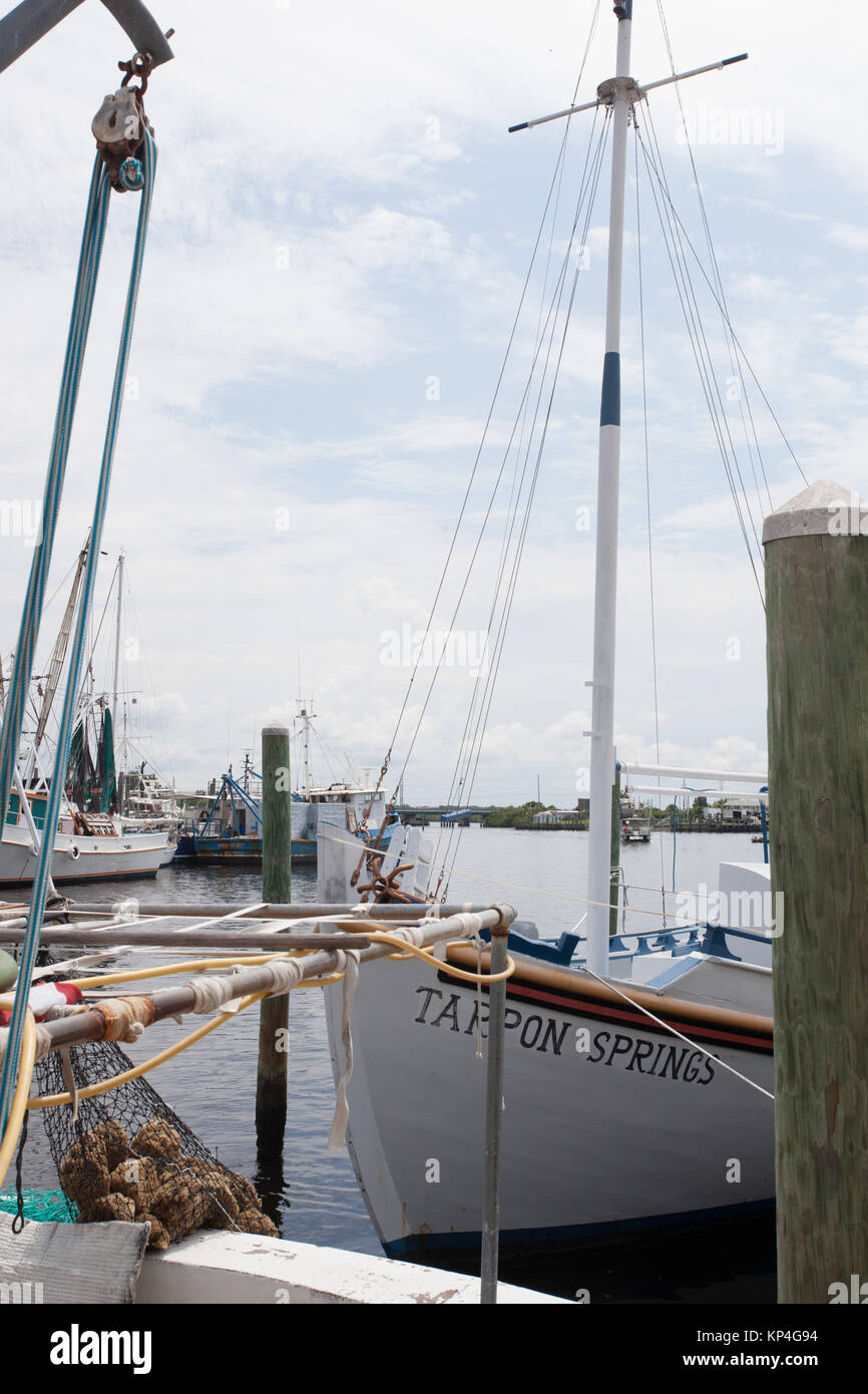 Historic sponge docks in Tarpon Springs, Florida Stock Photo Alamy