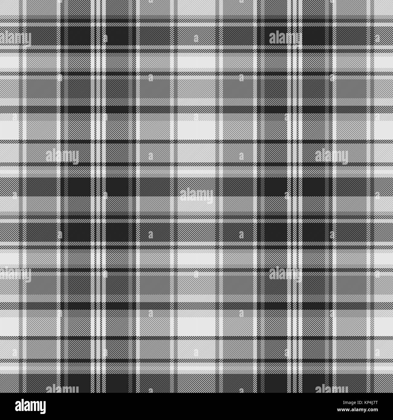 Gray check fabric texture seamless pattern. Vector illustration