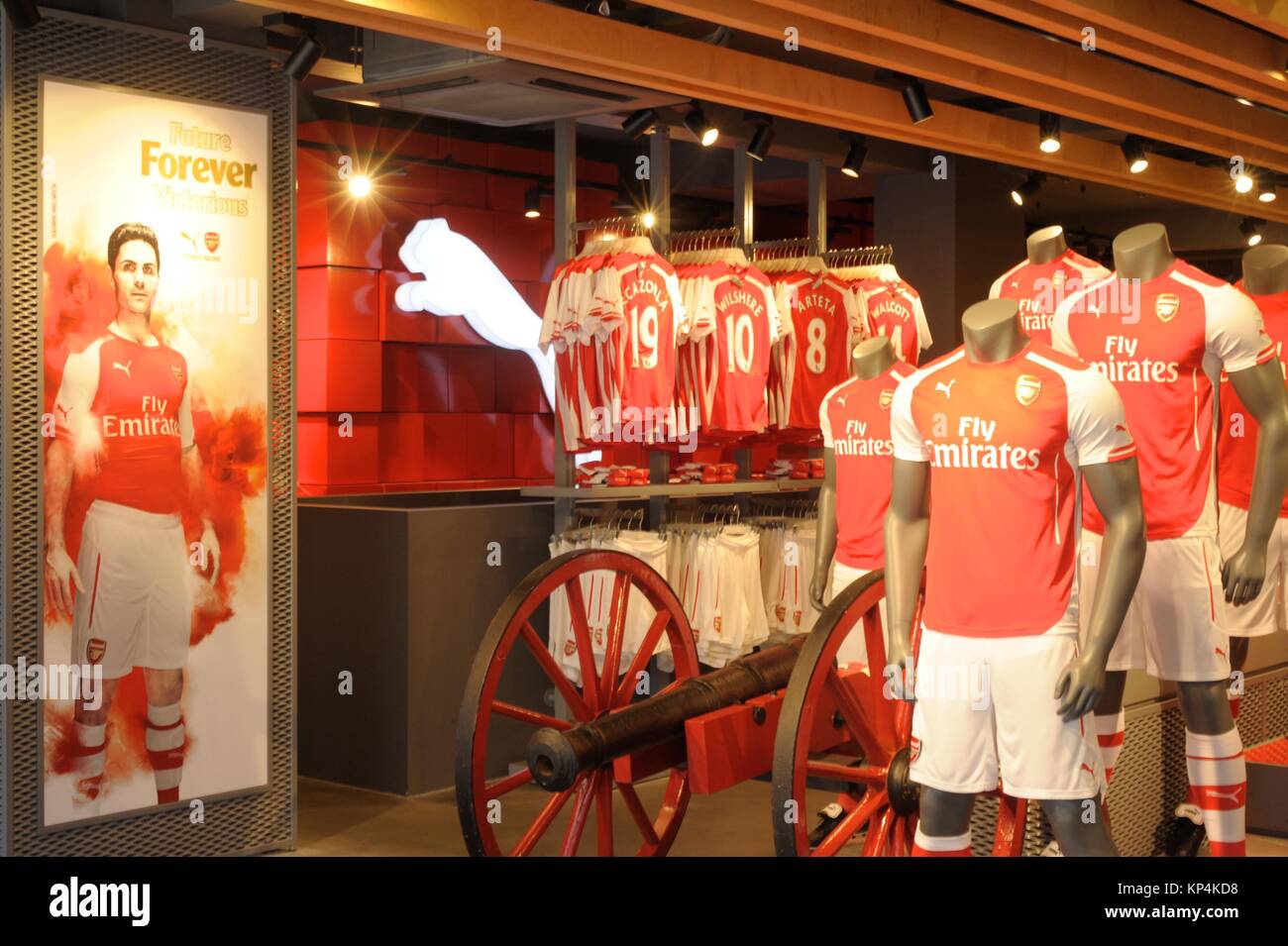 Arsenal football club shop, Carnaby Street, London Stock Photo - Alamy