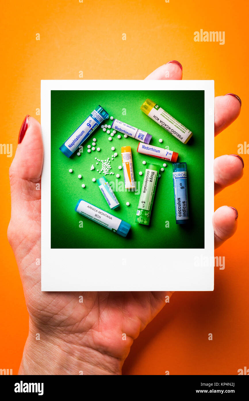 Homeopathic pills. Stock Photo