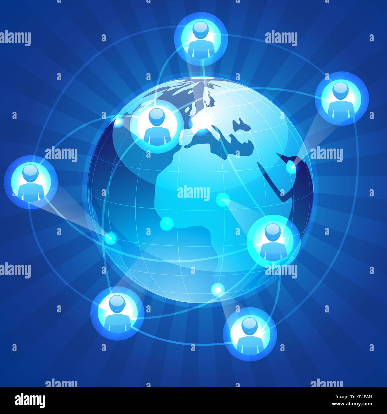 illustration of social networking Stock Photo