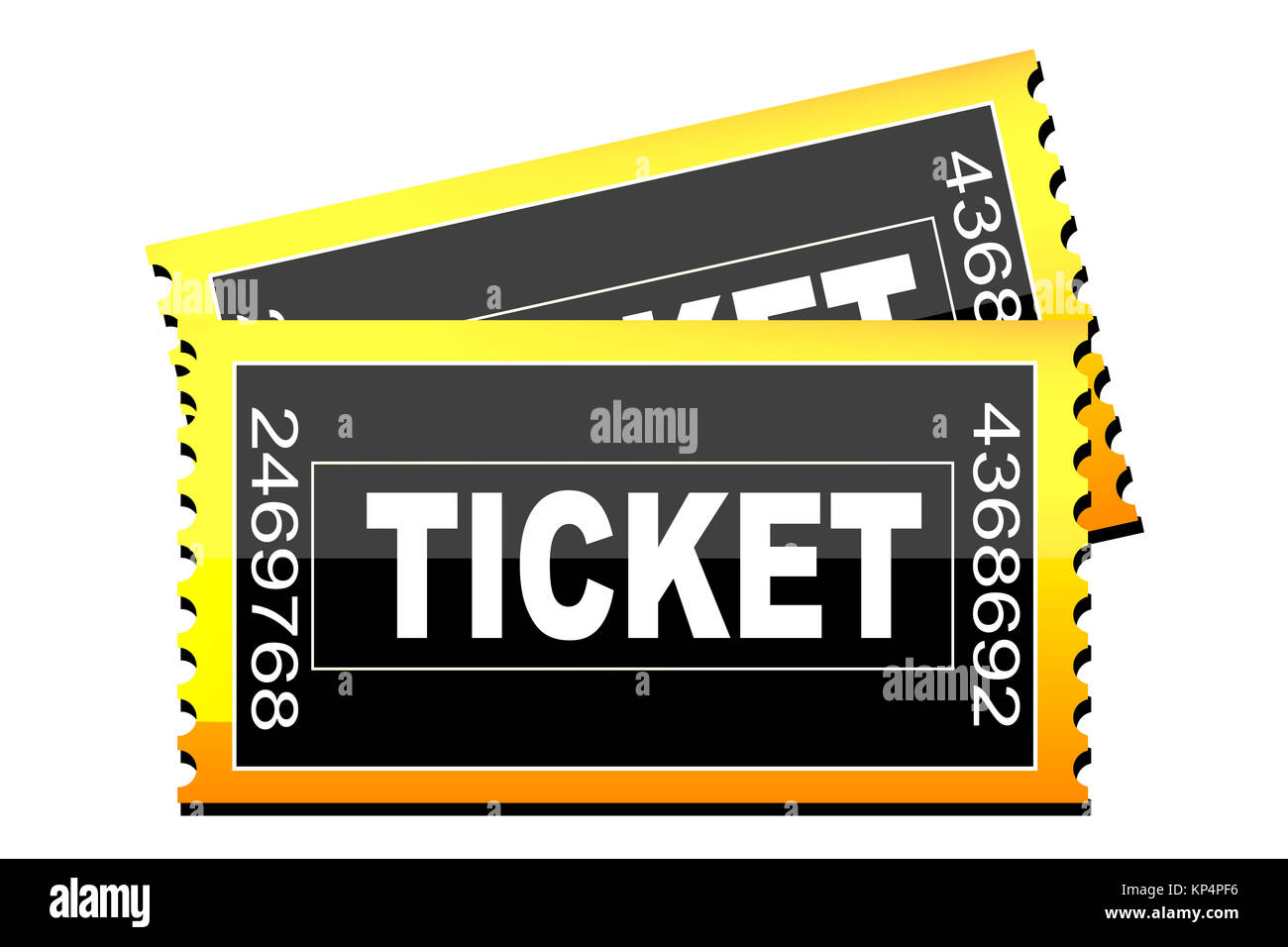 illustration of tickets icon on white background Stock Photo