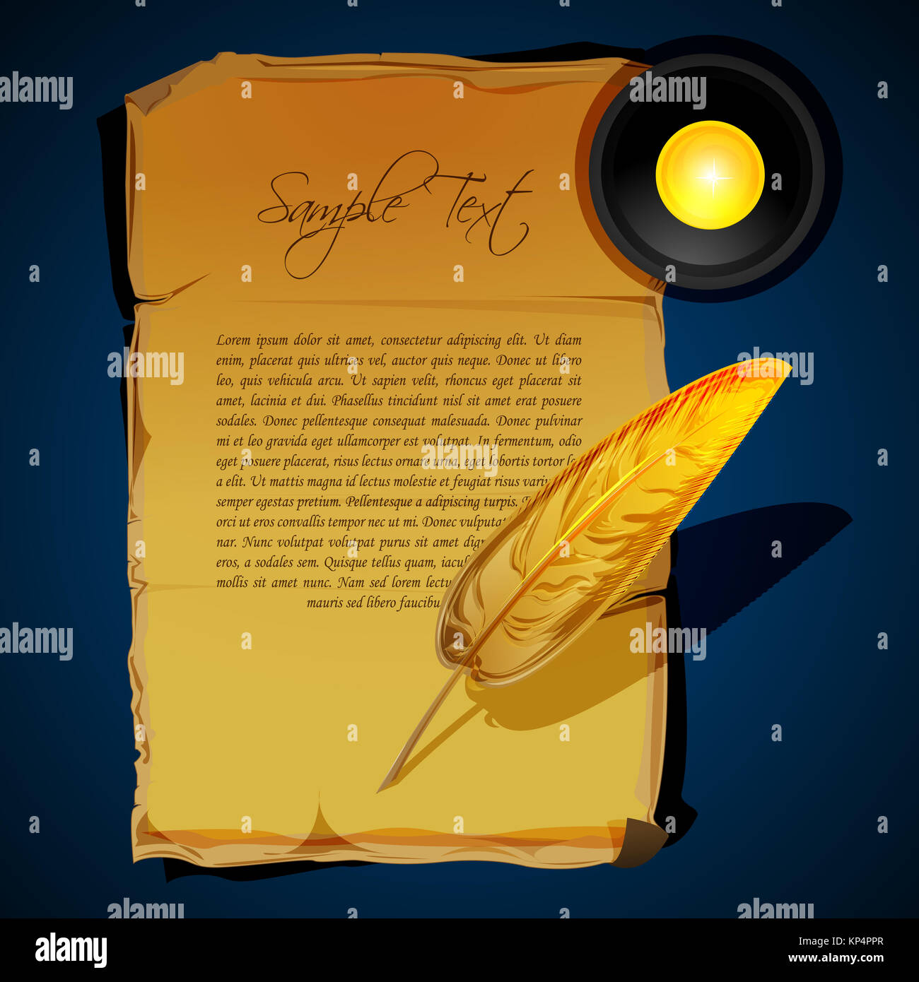 Student Writing Using Feather Graphics illustration of writing feather Stock Photo - Alamy
