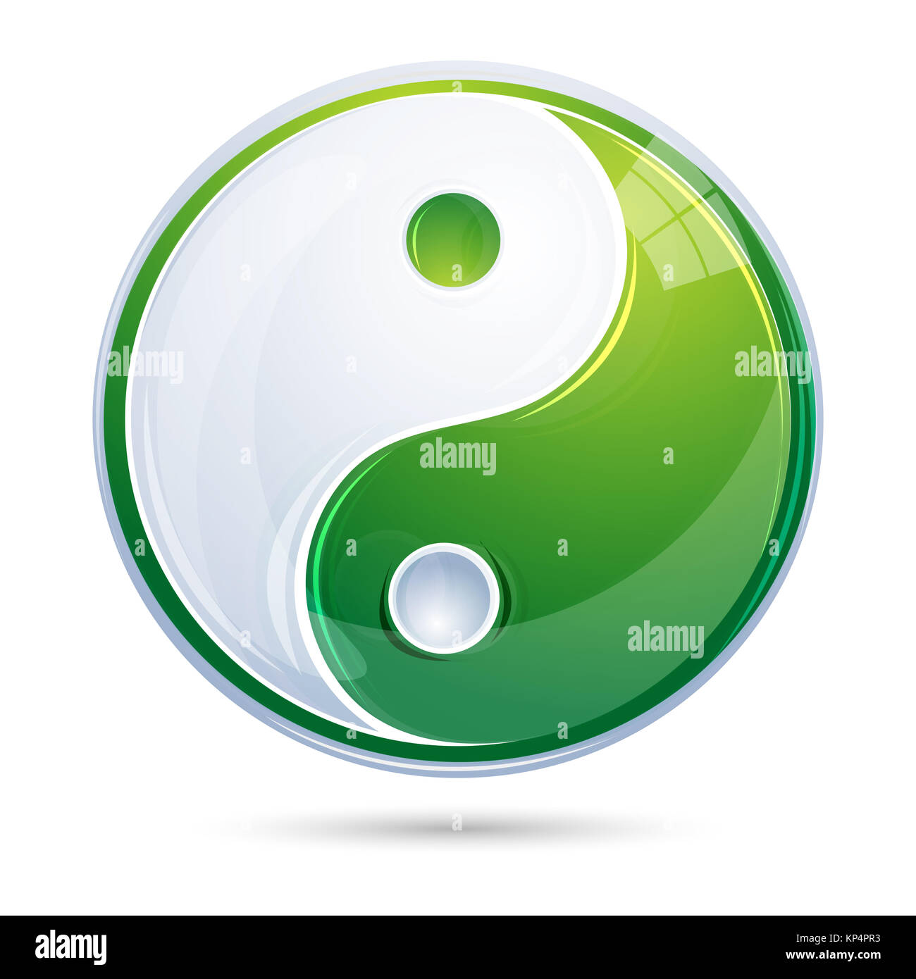 illustration of yin yang on white background Stock Photo - Alamy