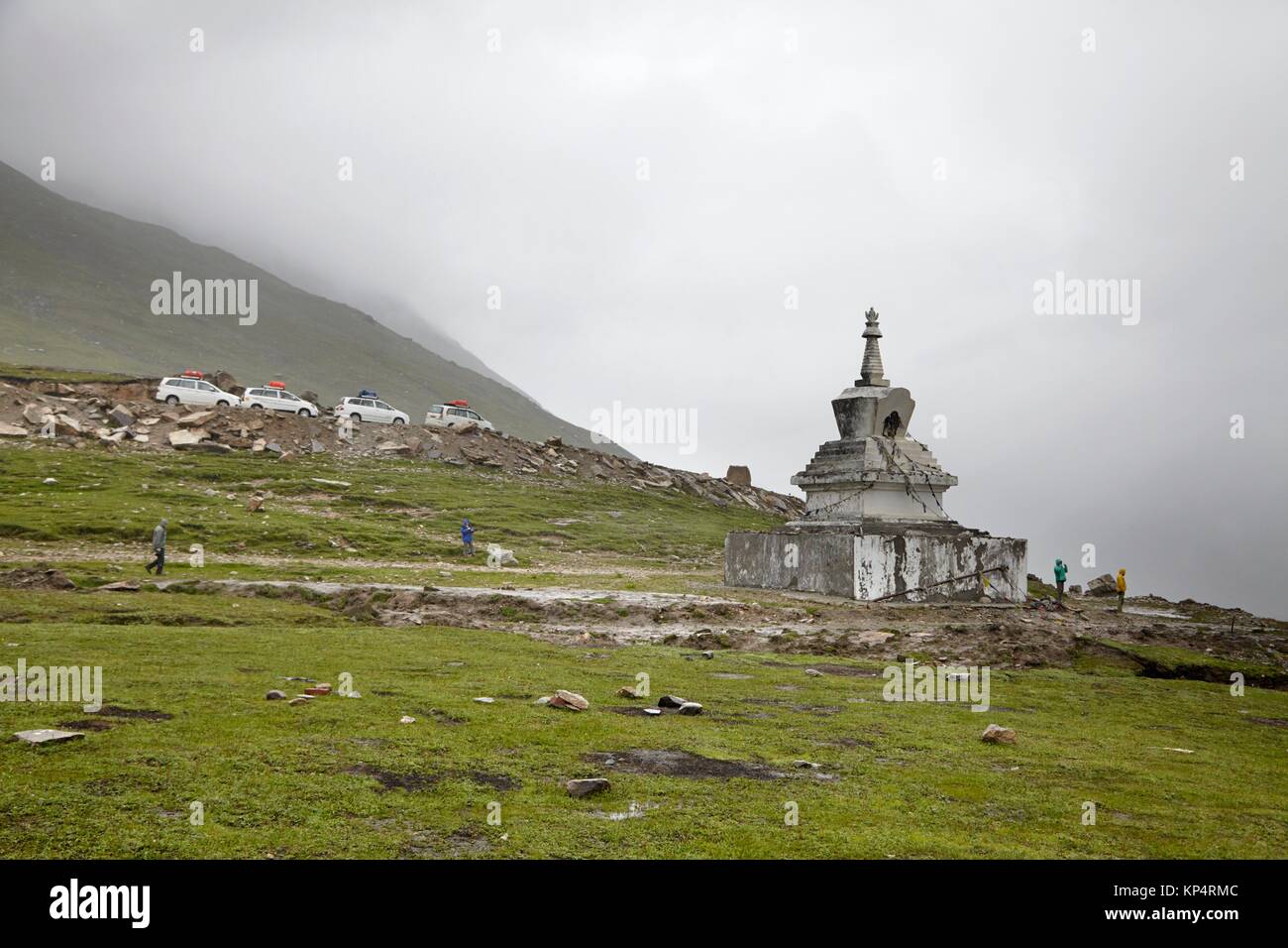 Rothang Mountain Pass , Manali - Leh Road, Himachal Pradesh, India. Stock Photo