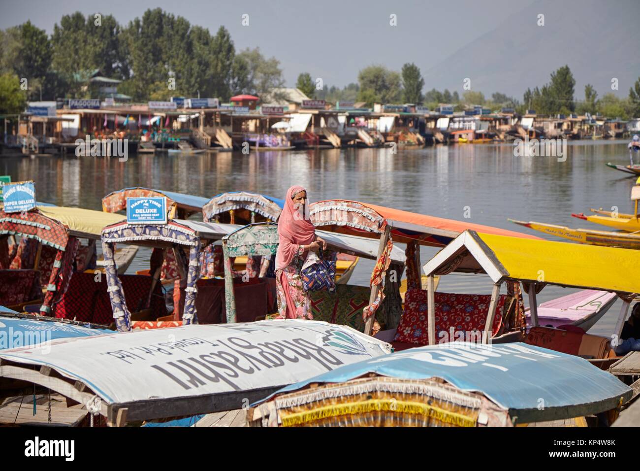 Dal Lake, Srinagar, Jammu and Kasmir, India. Stock Photo