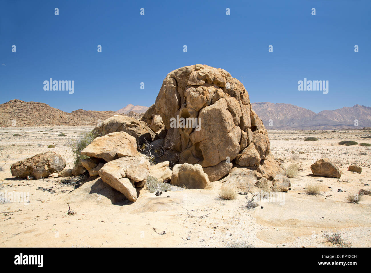 landscape with natural rock formation in damaraland Namibia Stock Photo
